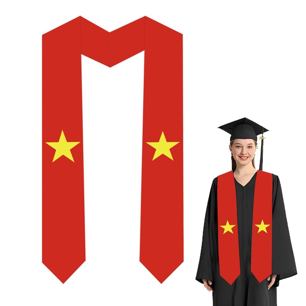3634 National Flag Graduation Stole Embroidery Sash for Study Aboard